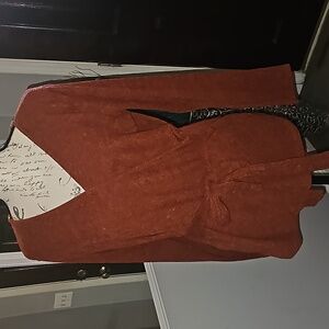 Blue‎ Leopard 2Xl Longsleeve Belted Sweater